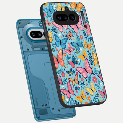  Spring Wing Garden phone case For Nothing Phone 4A showing premium glass back cover with detailed artwork
