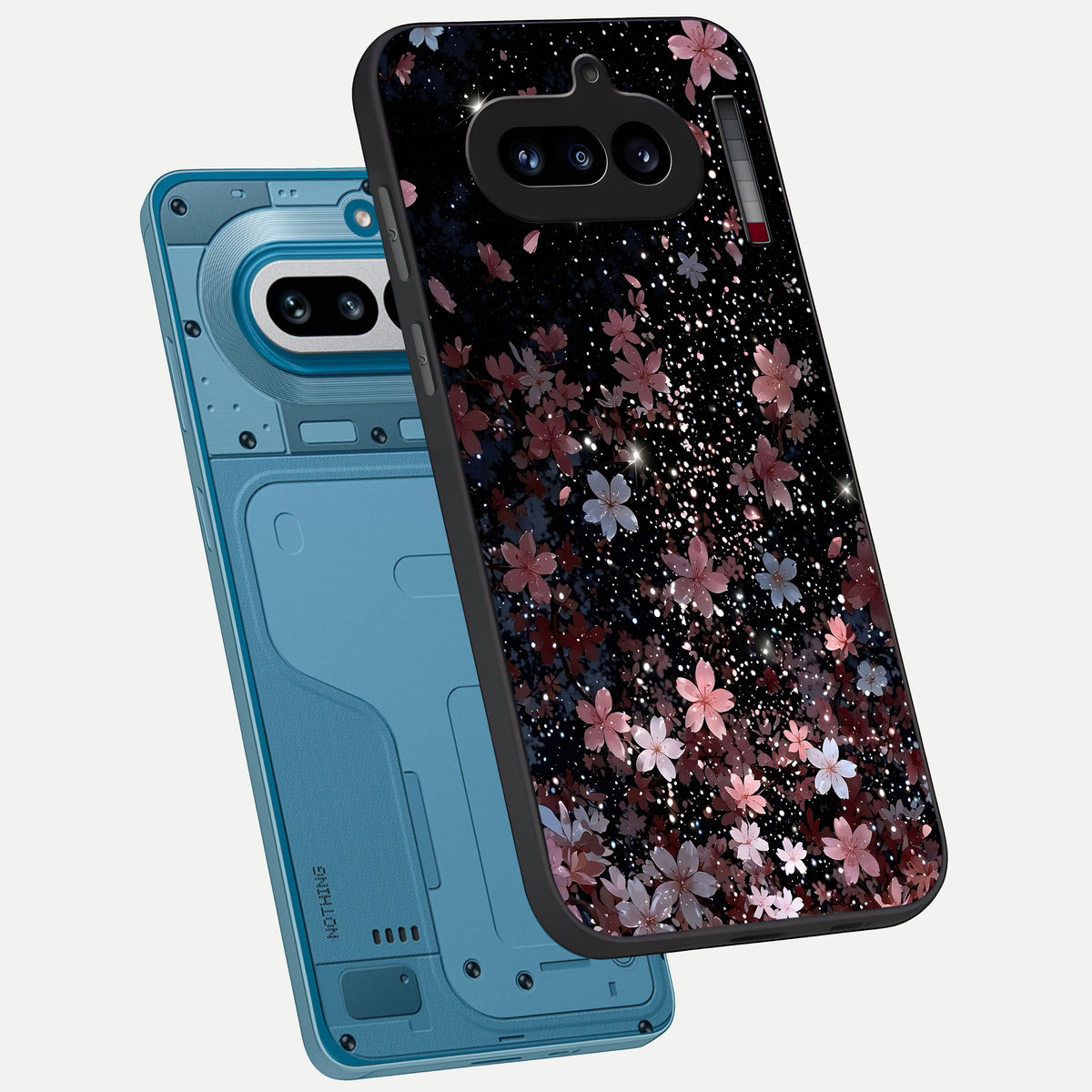  Starlit Flower Dreams phone case For Nothing Phone 4A showing premium glass back cover with detailed artwork
