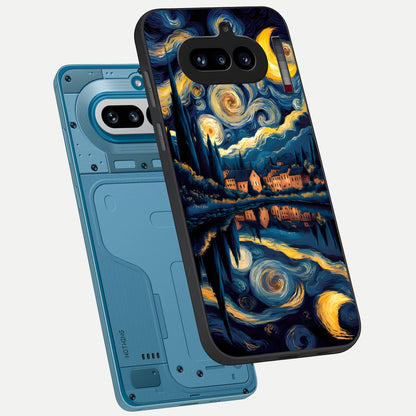  Starry Sky Serenity phone case For Nothing Phone 4A showing premium glass back cover with detailed artwork