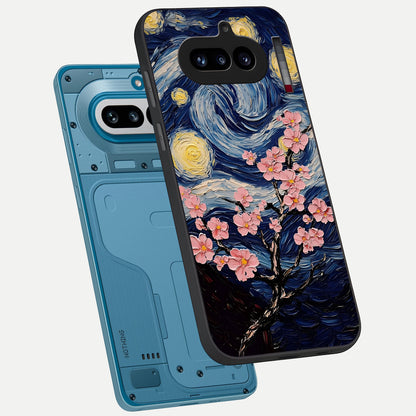  Van Gogh Scenery phone case For Nothing Phone 4A showing premium glass back cover with detailed artwork