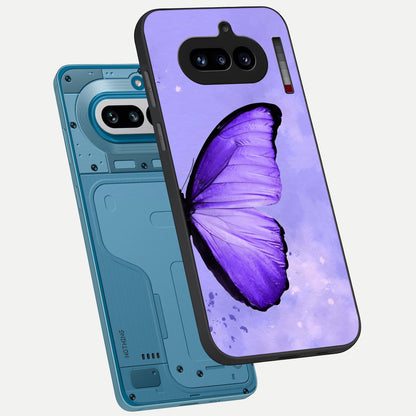  Violet Dream Wing phone case For Nothing Phone 4A showing premium glass back cover with detailed artwork