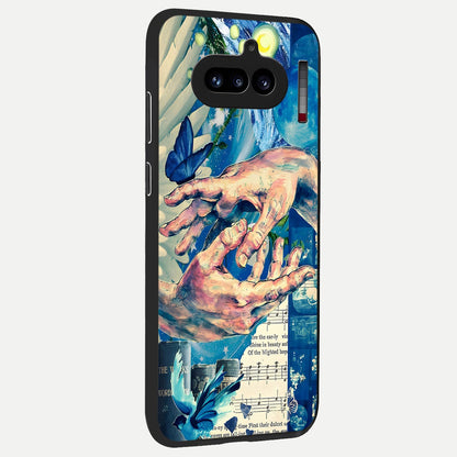  Aesthetic Divider back cover For Nothing Phone 4A slim fit glass case with vibrant aesthetic design