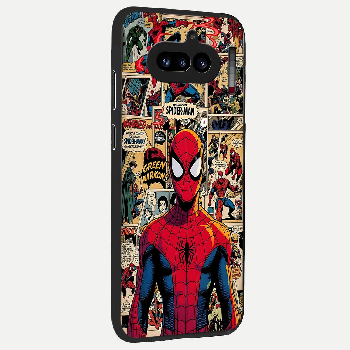  Aesthetic Spider back cover For Nothing Phone 4A slim fit glass case with vibrant aesthetic design