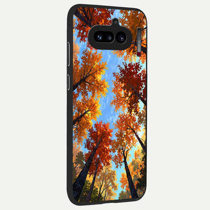  Autumn Sky Rise back cover For Nothing Phone 4A slim fit glass case with vibrant aesthetic design