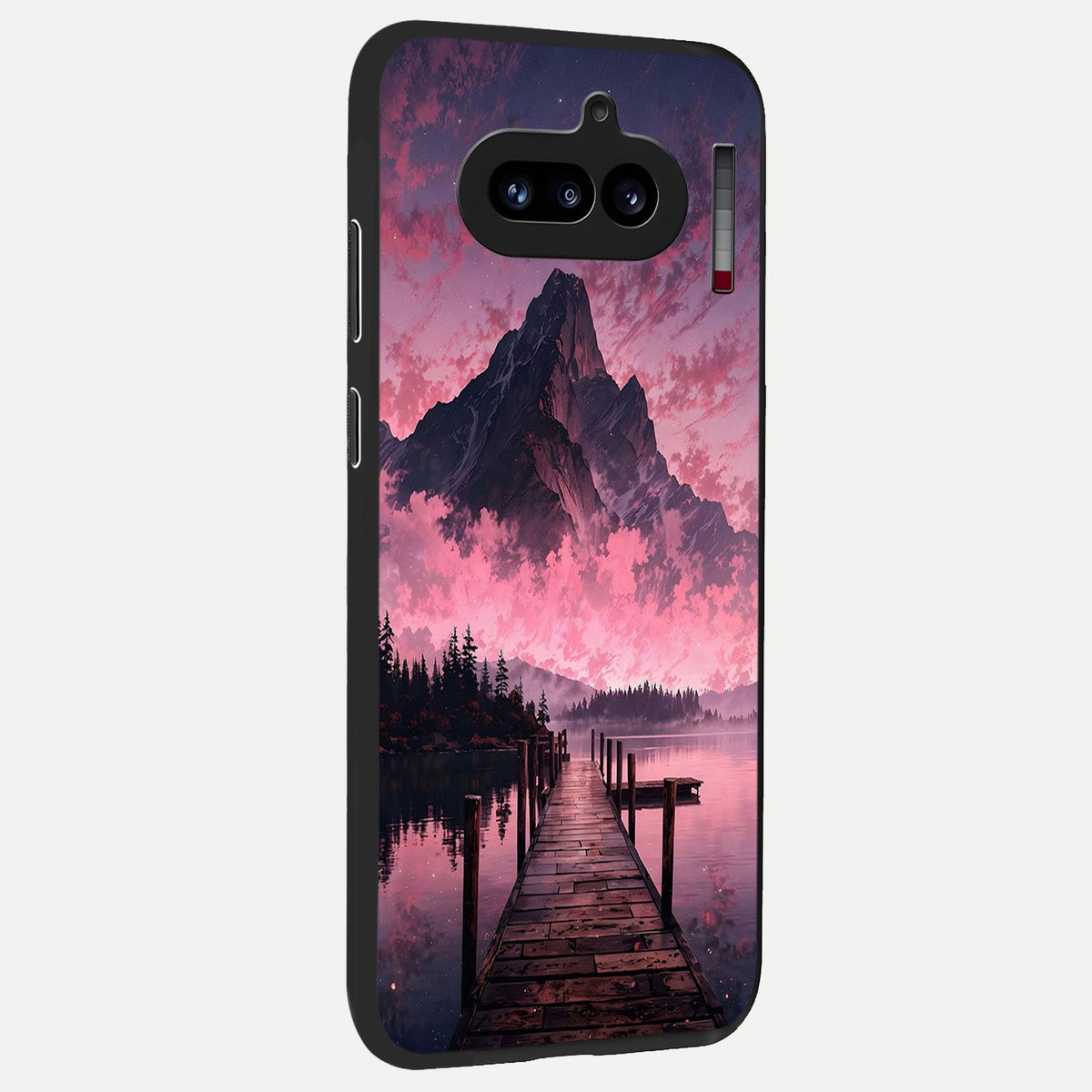  Beautiful Mountain View back cover For Nothing Phone 4A slim fit glass case with vibrant aesthetic design