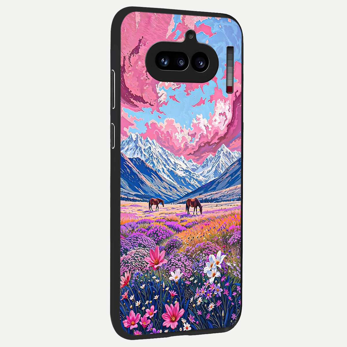  Blossom Valley Dream back cover For Nothing Phone 4A slim fit glass case with vibrant aesthetic design
