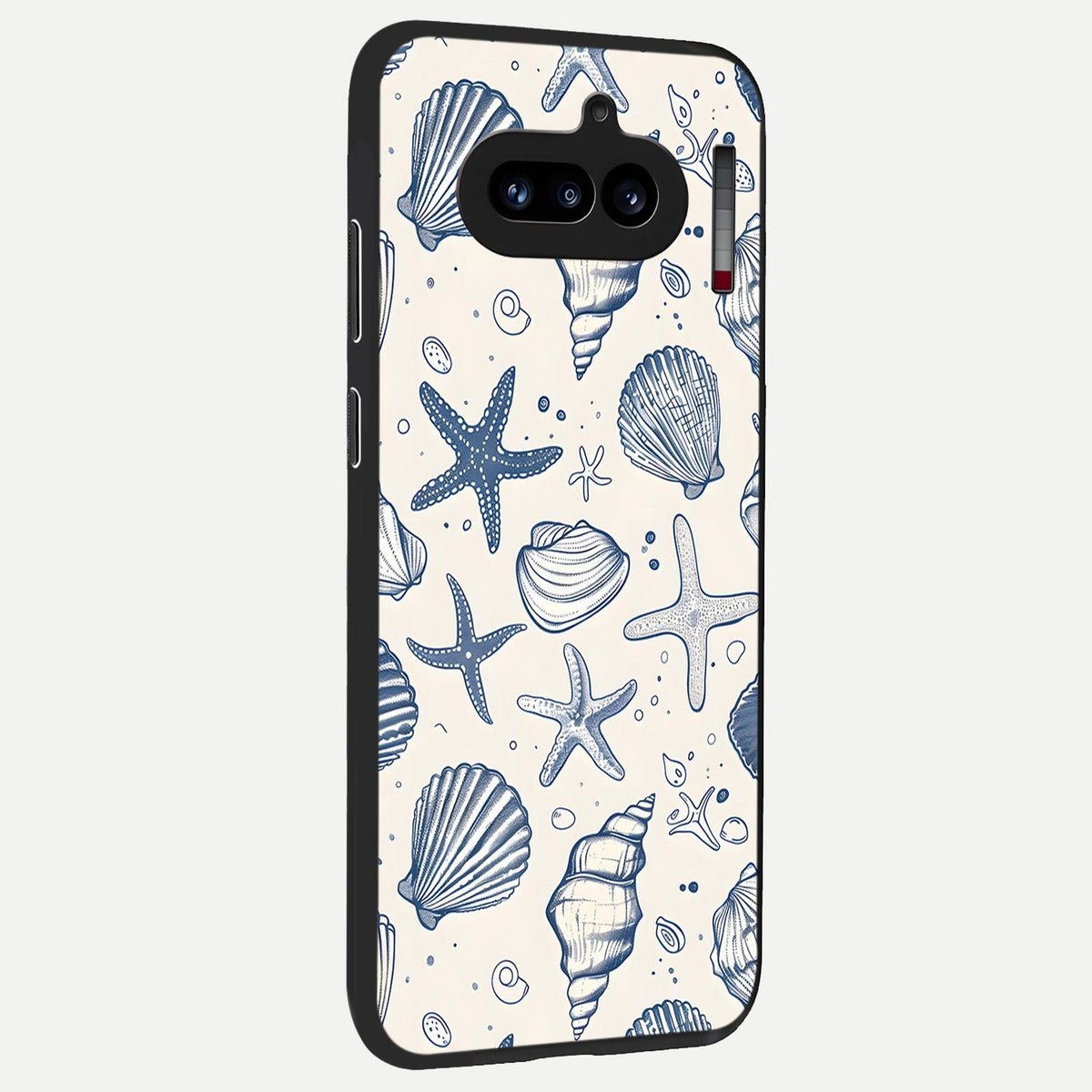  Blue Ocean Outline back cover For Nothing Phone 4A slim fit glass case with vibrant aesthetic design