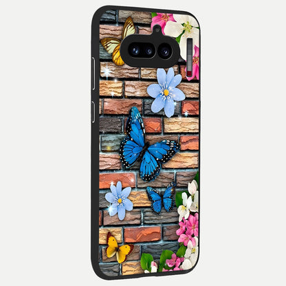  Brick Bloom Flight back cover For Nothing Phone 4A slim fit glass case with vibrant aesthetic design
