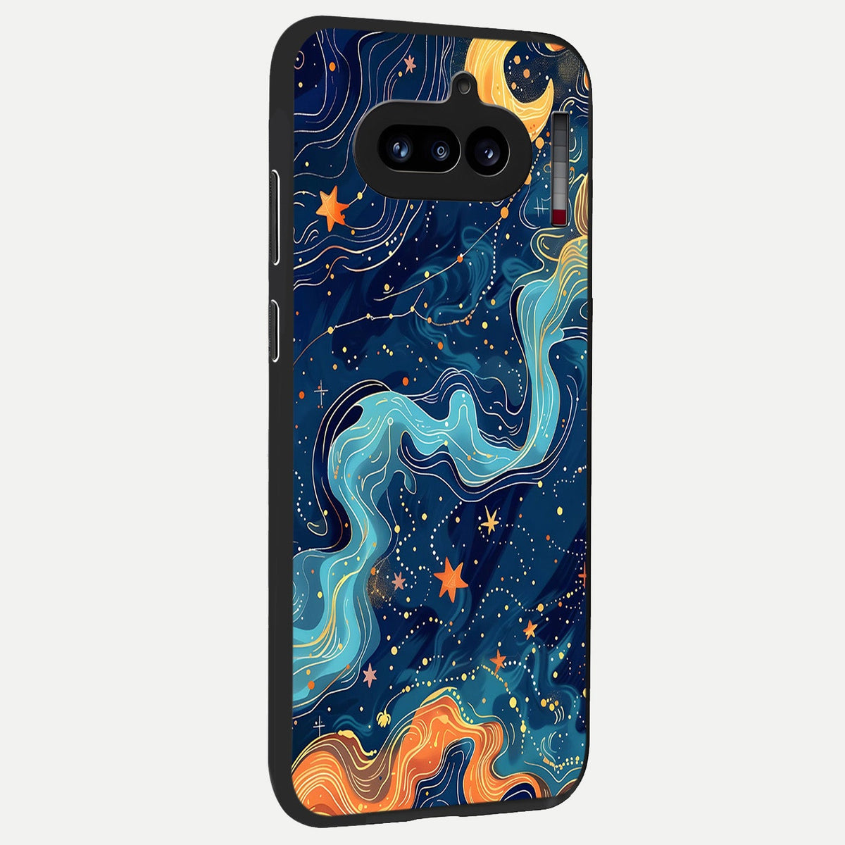 Celestial Dream Flow back cover For Nothing Phone 4A slim fit glass case with vibrant aesthetic design