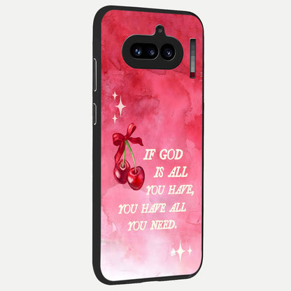  Cherry Quote back cover For Nothing Phone 4A slim fit glass case with vibrant aesthetic design