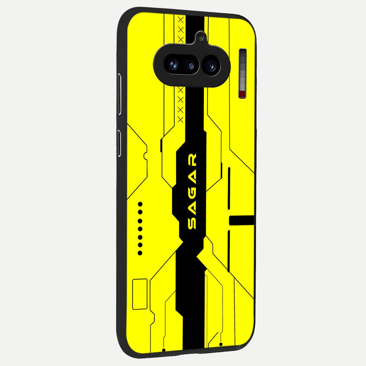  Circuit CYBERPUNK Custom Name back cover For Nothing Phone 4A slim fit glass case with vibrant aesthetic design
