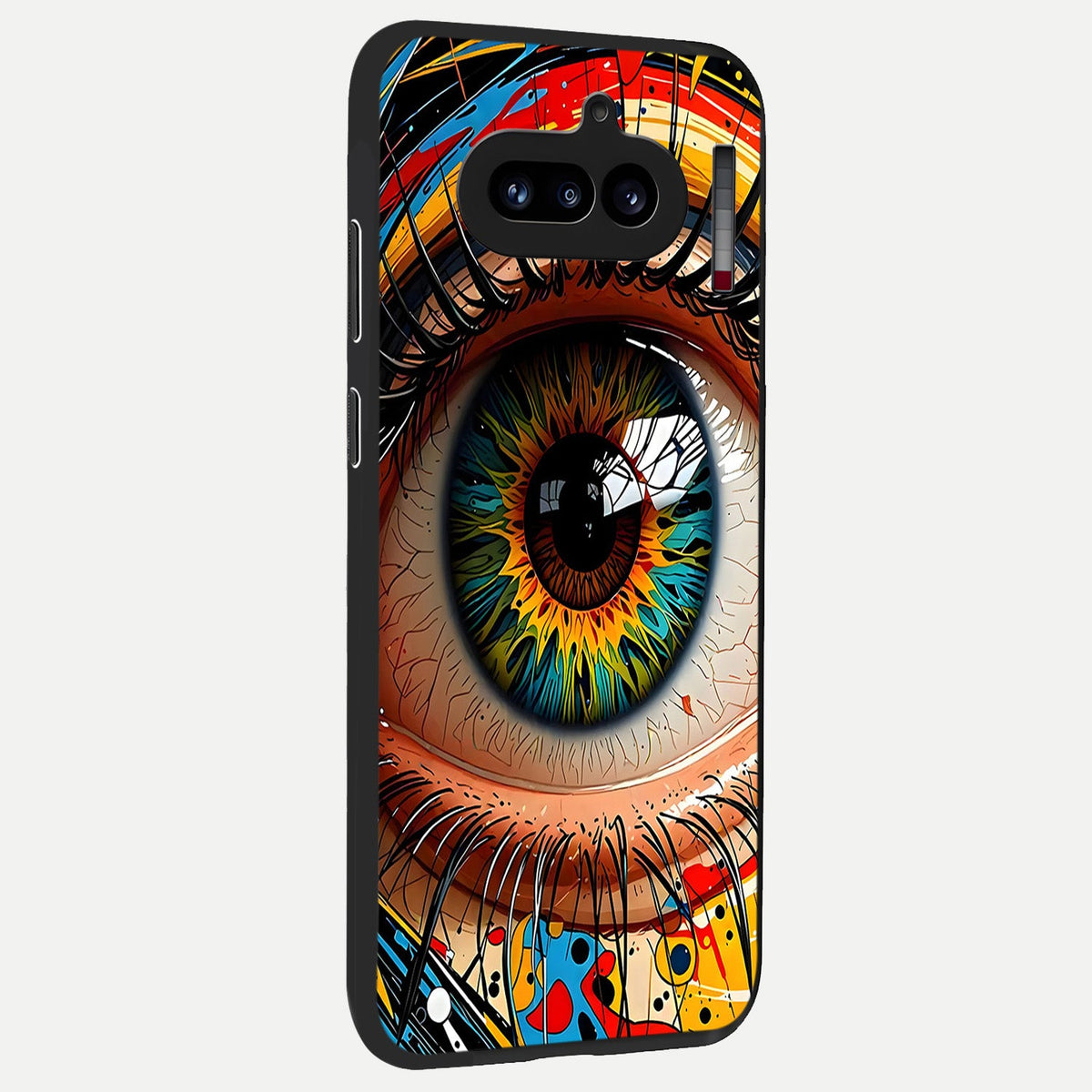  Colorful Eye back cover For Nothing Phone 4A slim fit glass case with vibrant aesthetic design