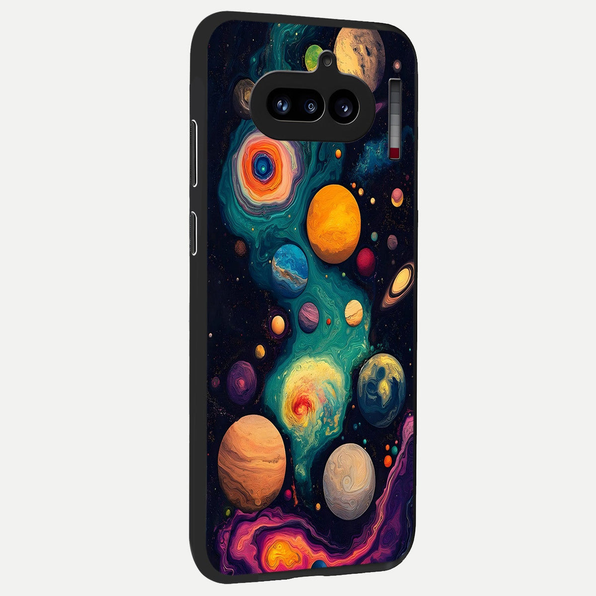  Cosmic Planet Journey back cover For Nothing Phone 4A slim fit glass case with vibrant aesthetic design