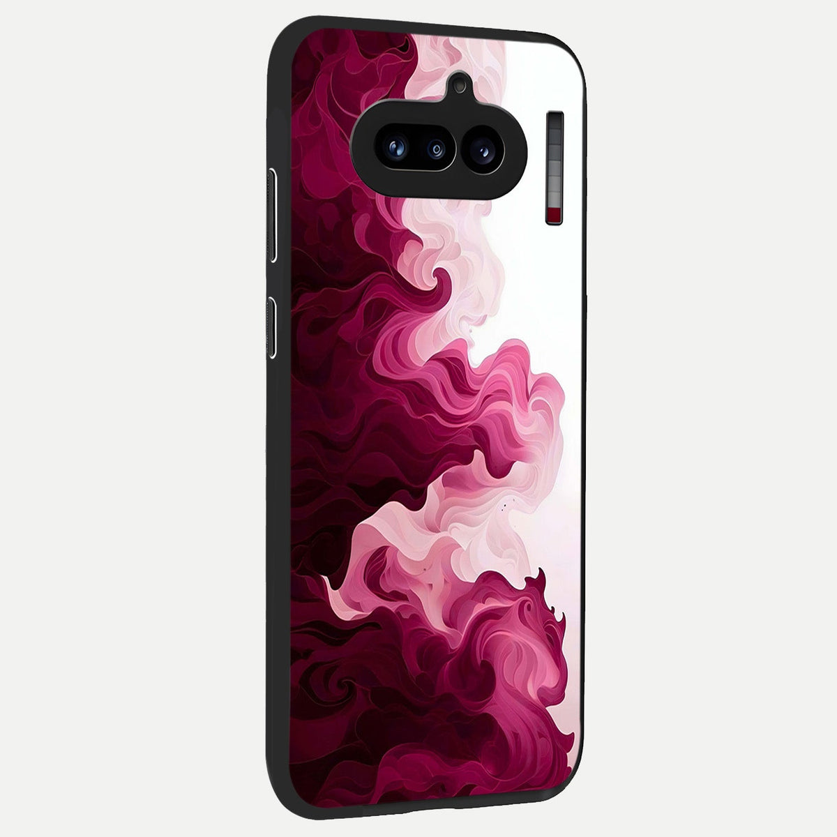  Crimson Wave Flow back cover For Nothing Phone 4A slim fit glass case with vibrant aesthetic design