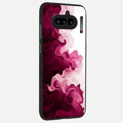  Crimson Wave Flow back cover For Nothing Phone 4A slim fit glass case with vibrant aesthetic design