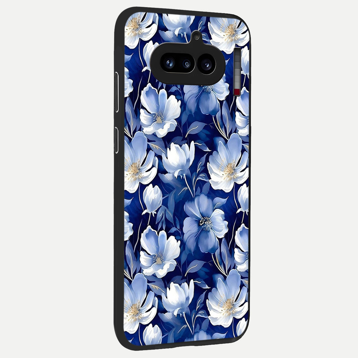  Cute Floral Patterns back cover For Nothing Phone 4A slim fit glass case with vibrant aesthetic design