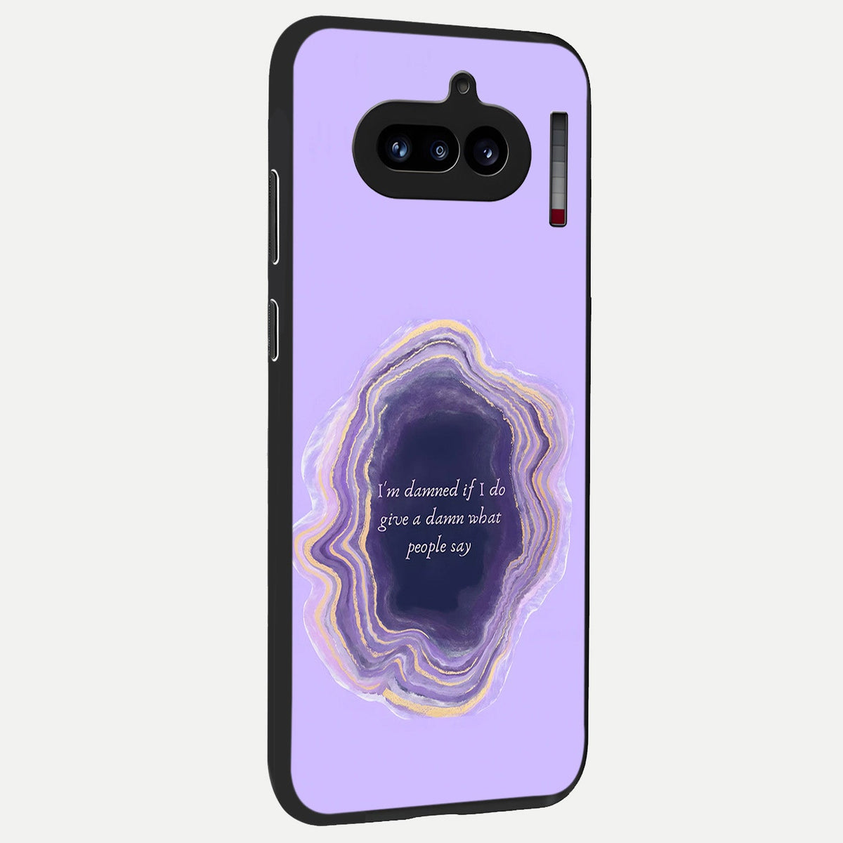  Damned People Quote back cover For Nothing Phone 4A slim fit glass case with vibrant aesthetic design