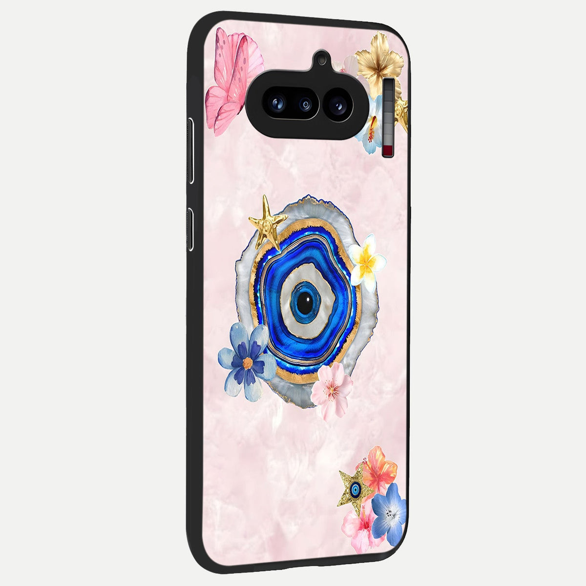  Divine Aura Bloom back cover For Nothing Phone 4A slim fit glass case with vibrant aesthetic design