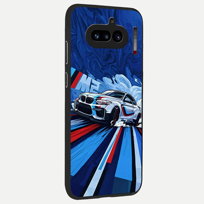 Drift Power Rush back cover For Nothing Phone 4A slim fit glass case with vibrant aesthetic design