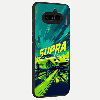  Electric Supra Thunder back cover For Nothing Phone 4A slim fit glass case with vibrant aesthetic design