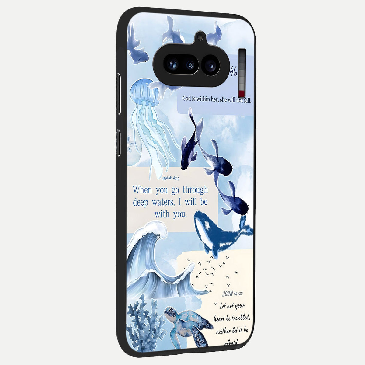  Faithful Ocean Promise back cover For Nothing Phone 4A slim fit glass case with vibrant aesthetic design