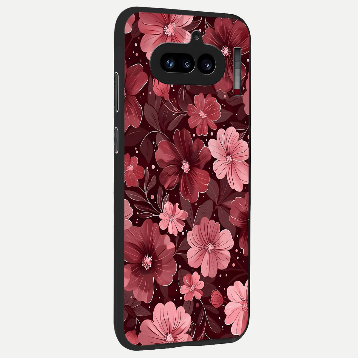  Flower Blush Bloom back cover For Nothing Phone 4A slim fit glass case with vibrant aesthetic design