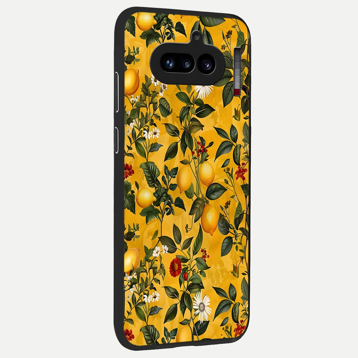  Golden Lemon Field back cover For Nothing Phone 4A slim fit glass case with vibrant aesthetic design
