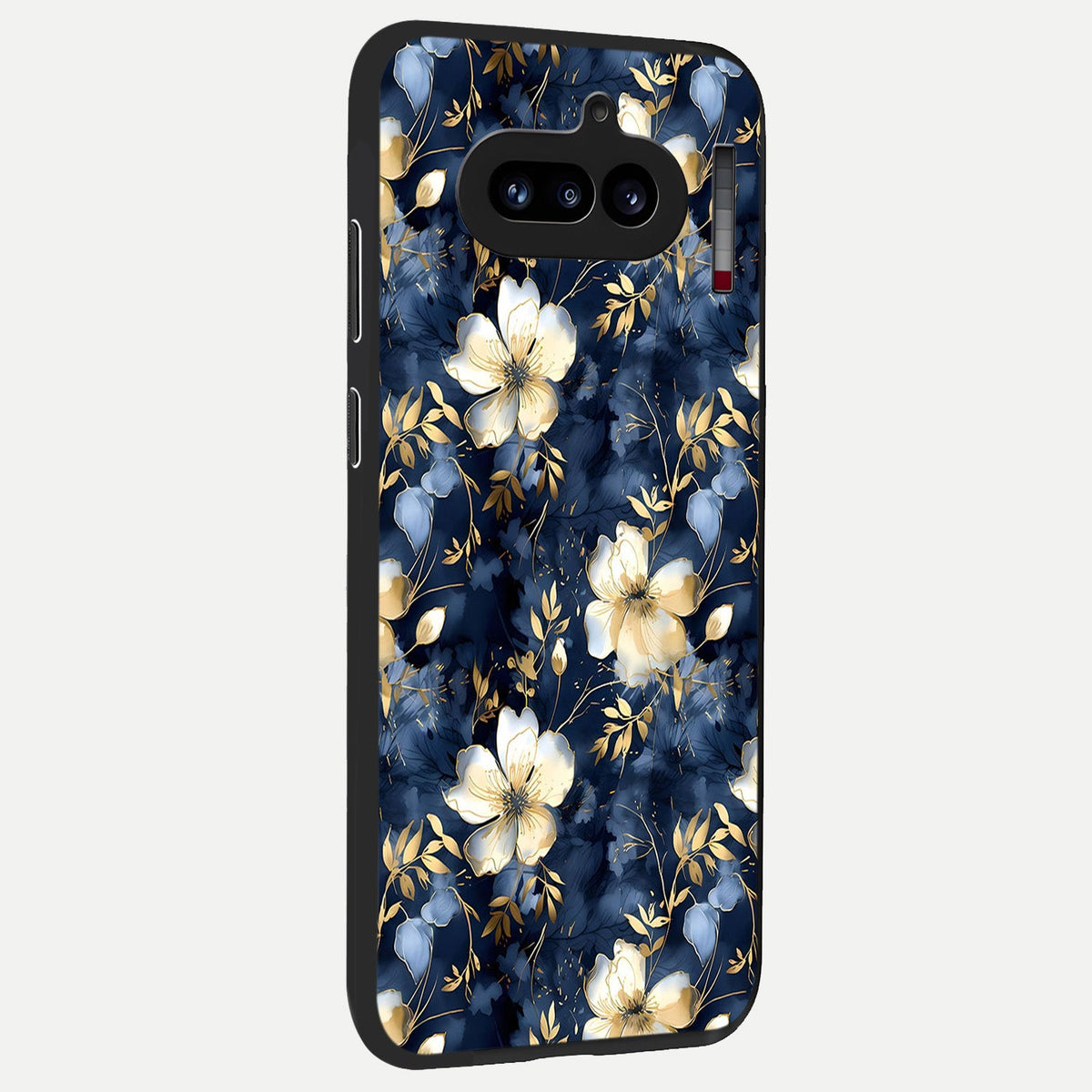  Golden Midnight Bloom back cover For Nothing Phone 4A slim fit glass case with vibrant aesthetic design