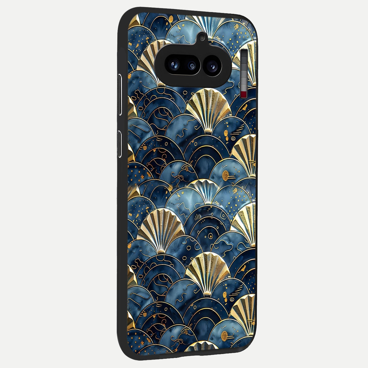  Golden Wave Luxe back cover For Nothing Phone 4A slim fit glass case with vibrant aesthetic design