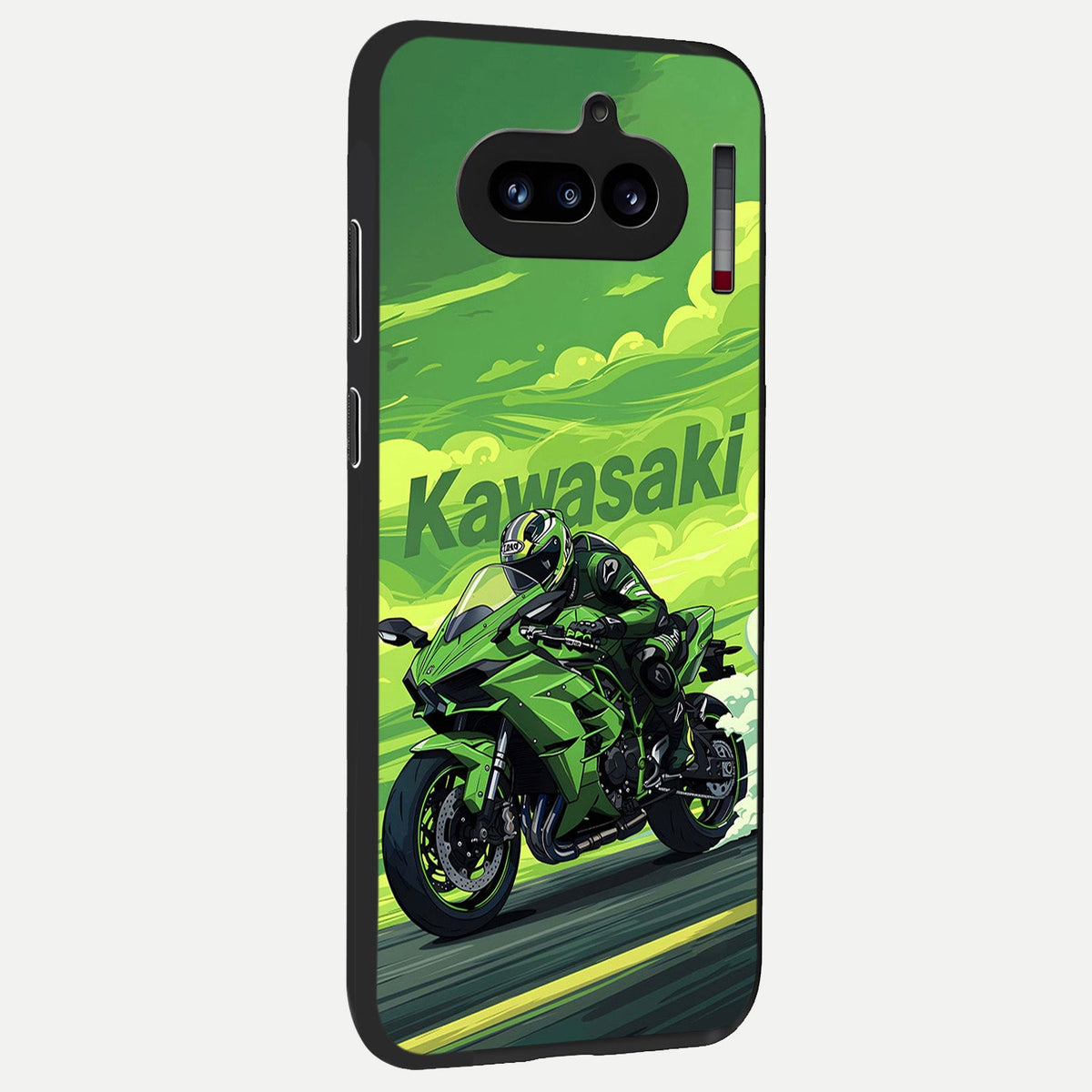  Greenery Sky back cover For Nothing Phone 4A slim fit glass case with vibrant aesthetic design
