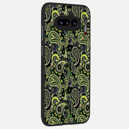  Green Lemon back cover For Nothing Phone 4A slim fit glass case with vibrant aesthetic design