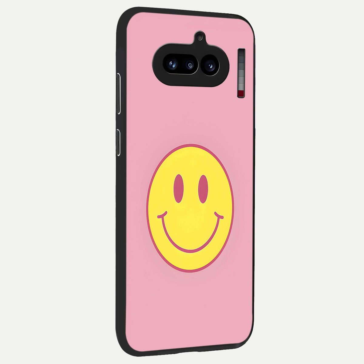  Happy Pink Mood back cover For Nothing Phone 4A slim fit glass case with vibrant aesthetic design