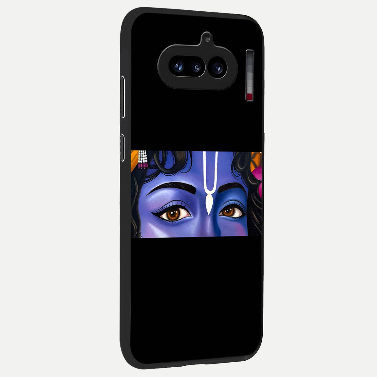  Krishna Eye back cover For Nothing Phone 4A slim fit glass case with vibrant aesthetic design