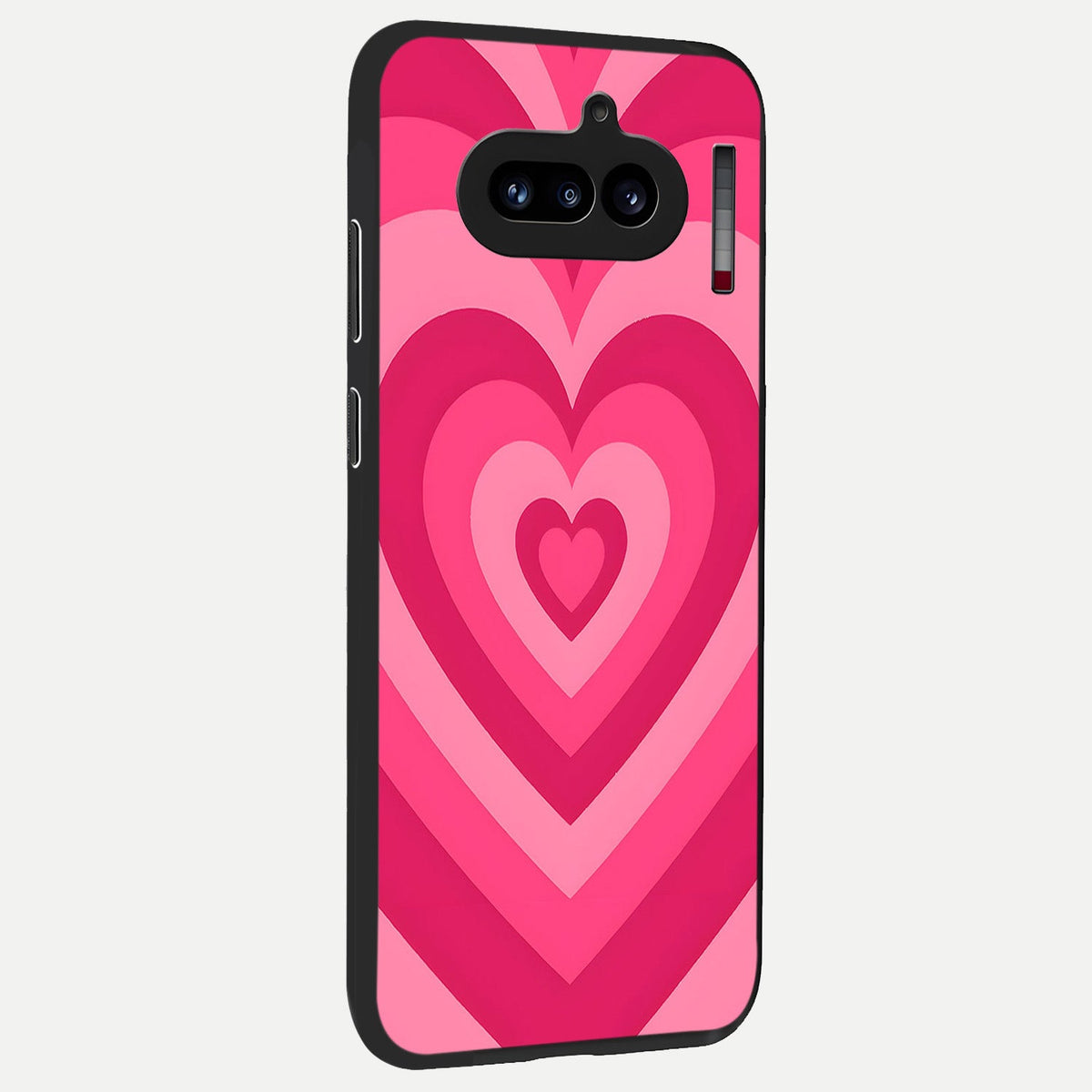  Layered Love Hearts back cover For Nothing Phone 4A slim fit glass case with vibrant aesthetic design