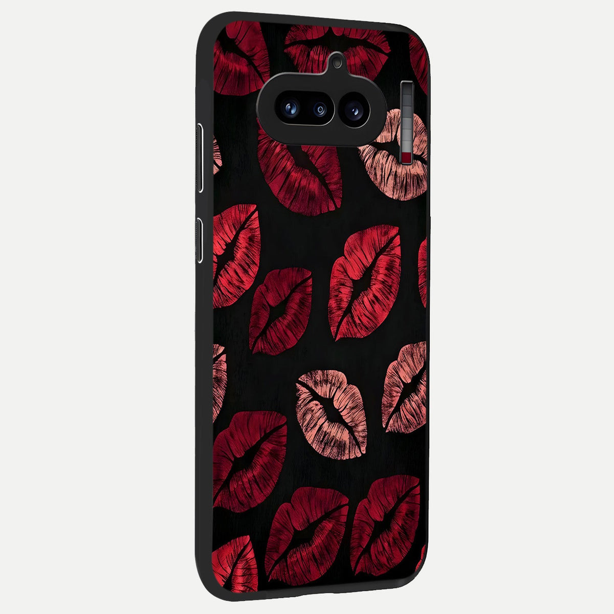  Midnight Kiss Love back cover For Nothing Phone 4A slim fit glass case with vibrant aesthetic design