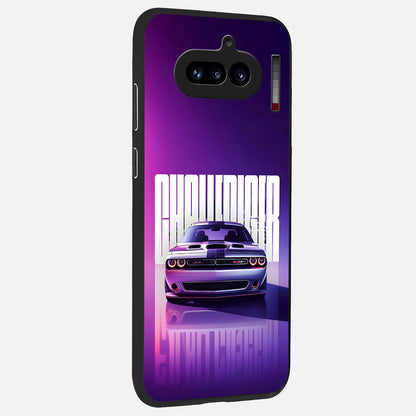  Midnight Muscle Ride back cover For Nothing Phone 4A slim fit glass case with vibrant aesthetic design