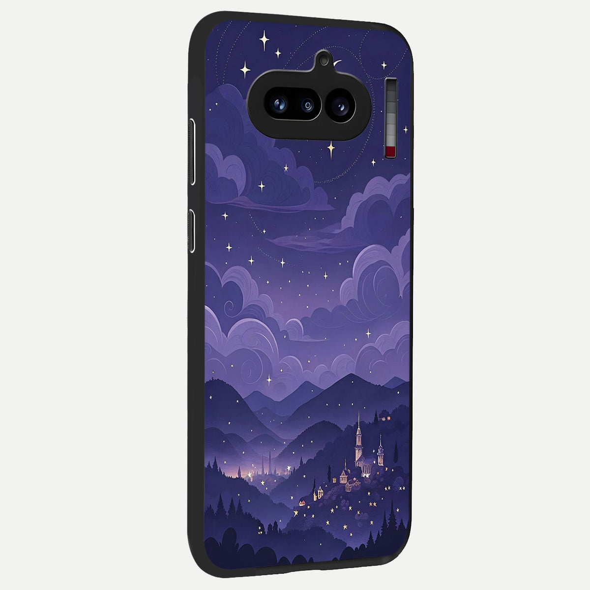  Minimal Night View back cover For Nothing Phone 4A slim fit glass case with vibrant aesthetic design
