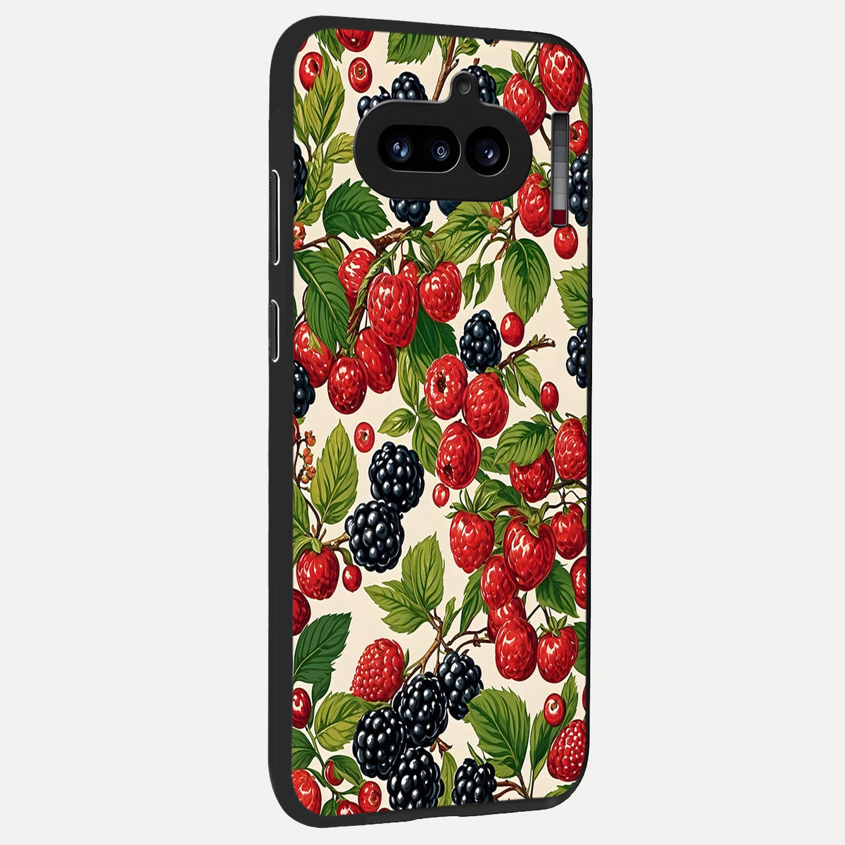  Mixed Berry Collage back cover For Nothing Phone 4A slim fit glass case with vibrant aesthetic design