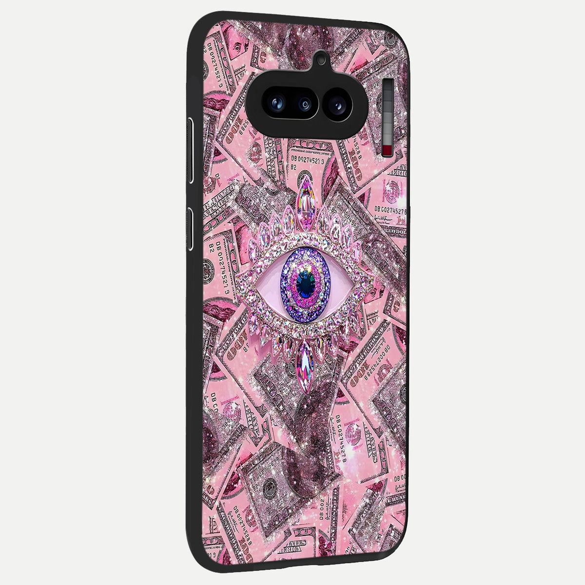 Money Eye Luxe back cover For Nothing Phone 4A slim fit glass case with vibrant aesthetic design