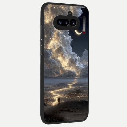  Moonlight Spark Path back cover For Nothing Phone 4A slim fit glass case with vibrant aesthetic design