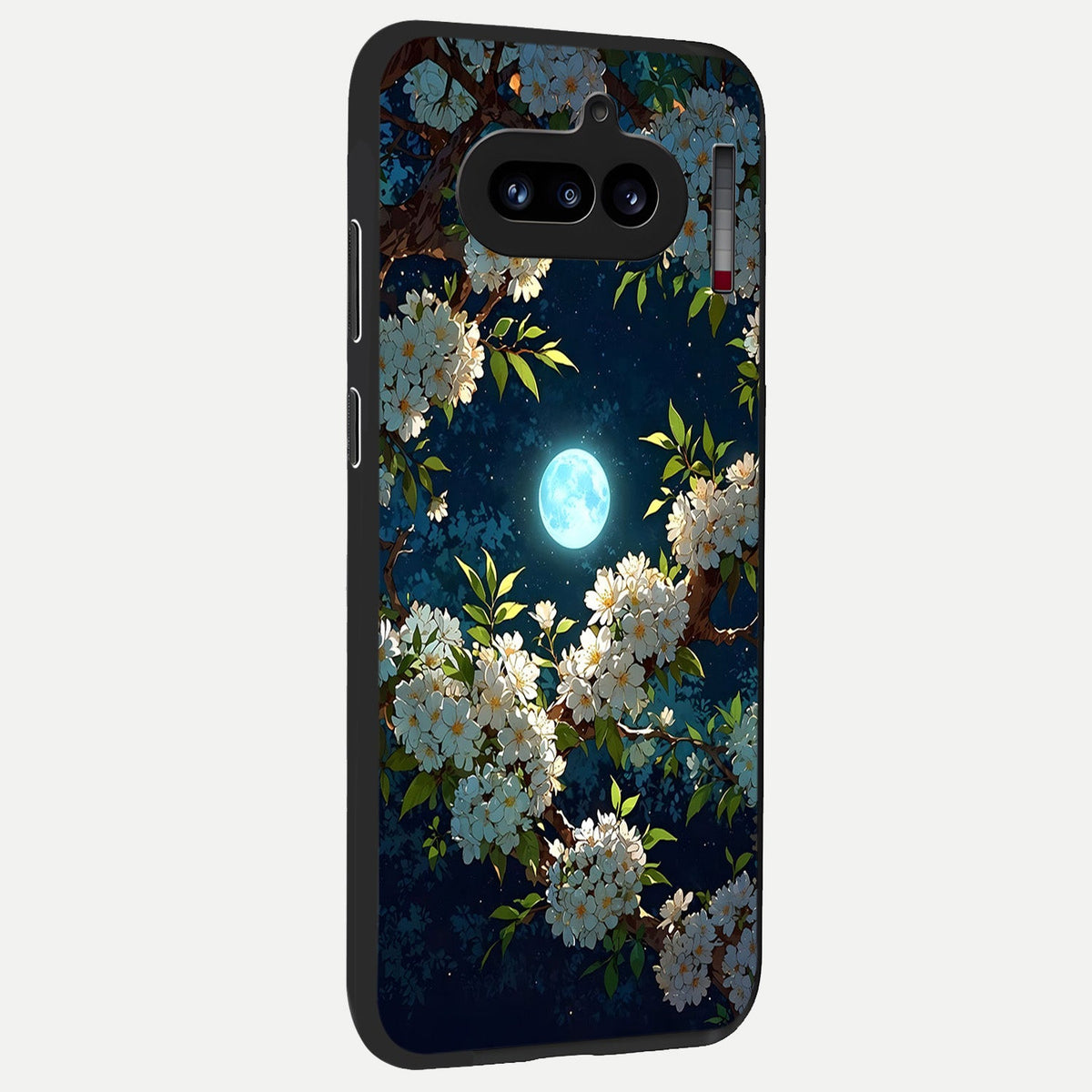  Moonlit Blossom Dream back cover For Nothing Phone 4A slim fit glass case with vibrant aesthetic design