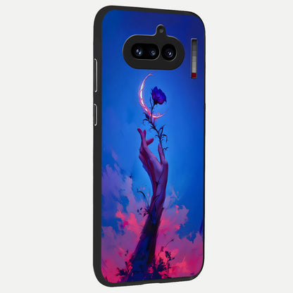  Mystic Hand back cover For Nothing Phone 4A slim fit glass case with vibrant aesthetic design