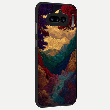  Mystic Valley Light back cover For Nothing Phone 4A slim fit glass case with vibrant aesthetic design