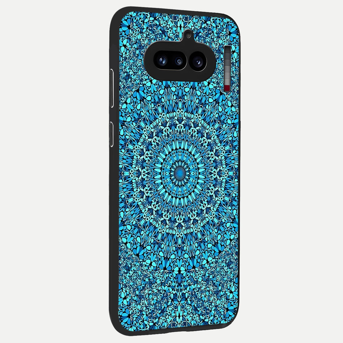  Ocean Bloom Mandala back cover For Nothing Phone 4A slim fit glass case with vibrant aesthetic design
