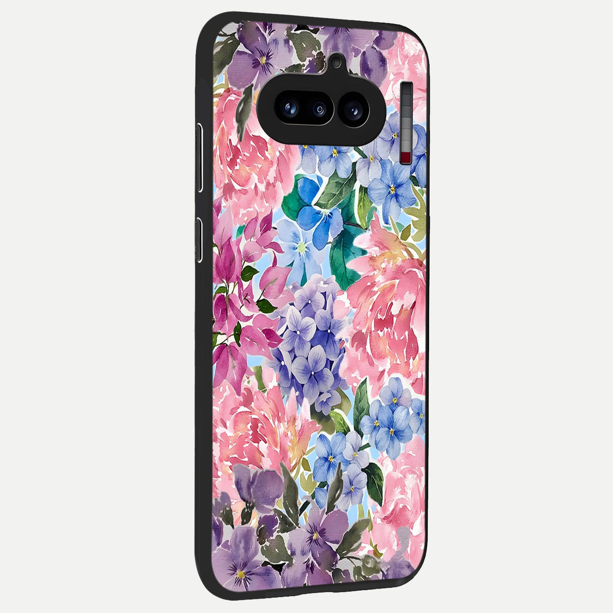  Pastel Floral Mix back cover For Nothing Phone 4A slim fit glass case with vibrant aesthetic design