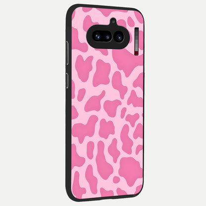  Pink Flowers in Water back cover For Nothing Phone 4A slim fit glass case with vibrant aesthetic design