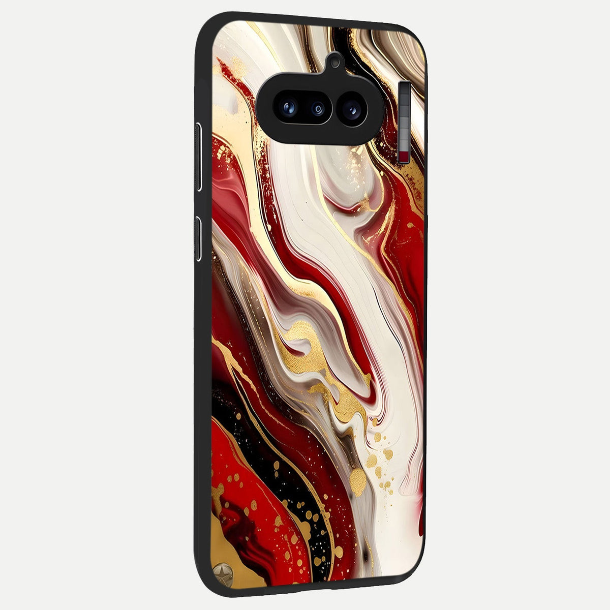  Red Trees Pathway back cover For Nothing Phone 4A slim fit glass case with vibrant aesthetic design