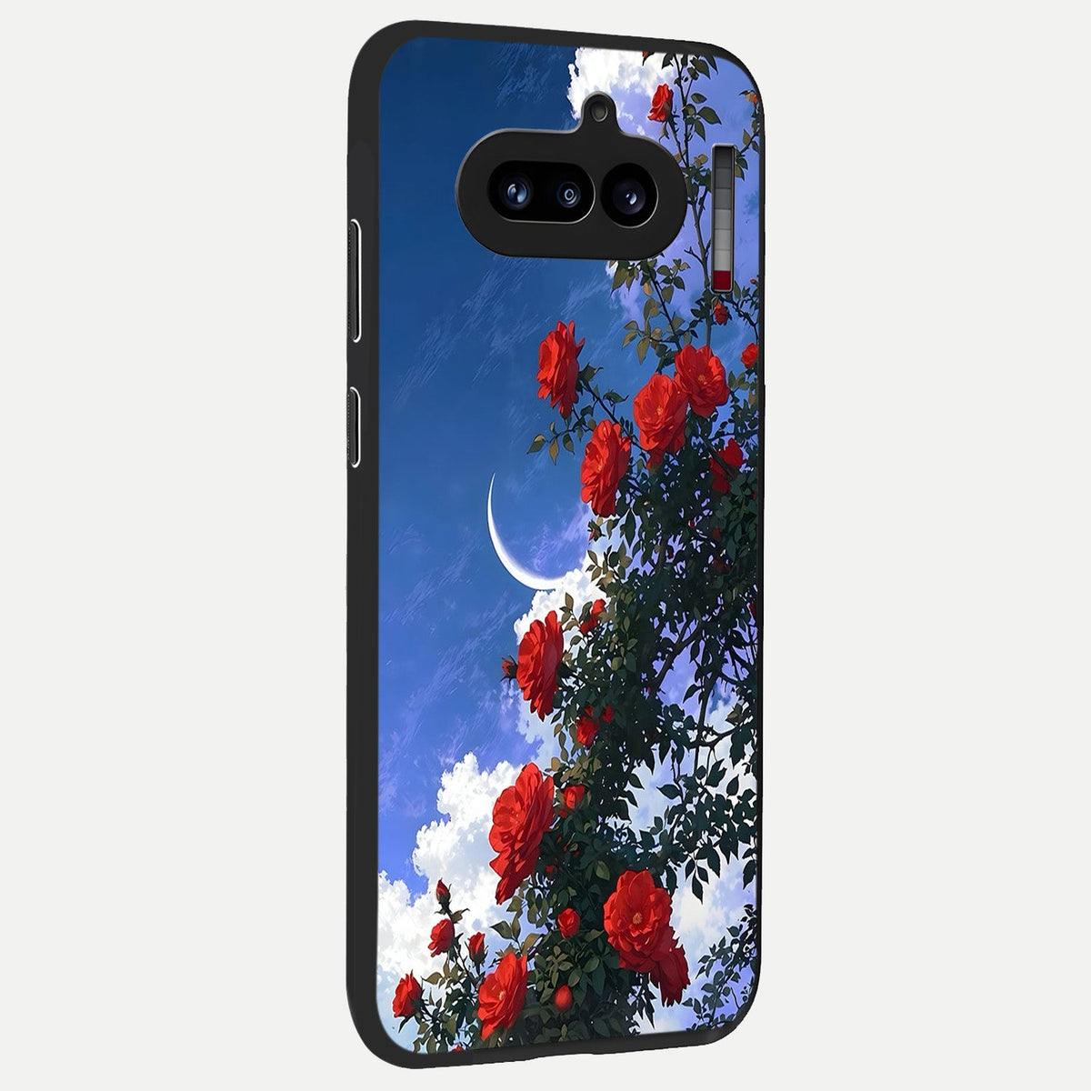  Rose Drift Flowers back cover For Nothing Phone 4A slim fit glass case with vibrant aesthetic design