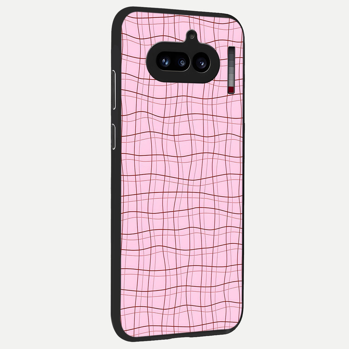  Soft Grid Bliss back cover For Nothing Phone 4A slim fit glass case with vibrant aesthetic design