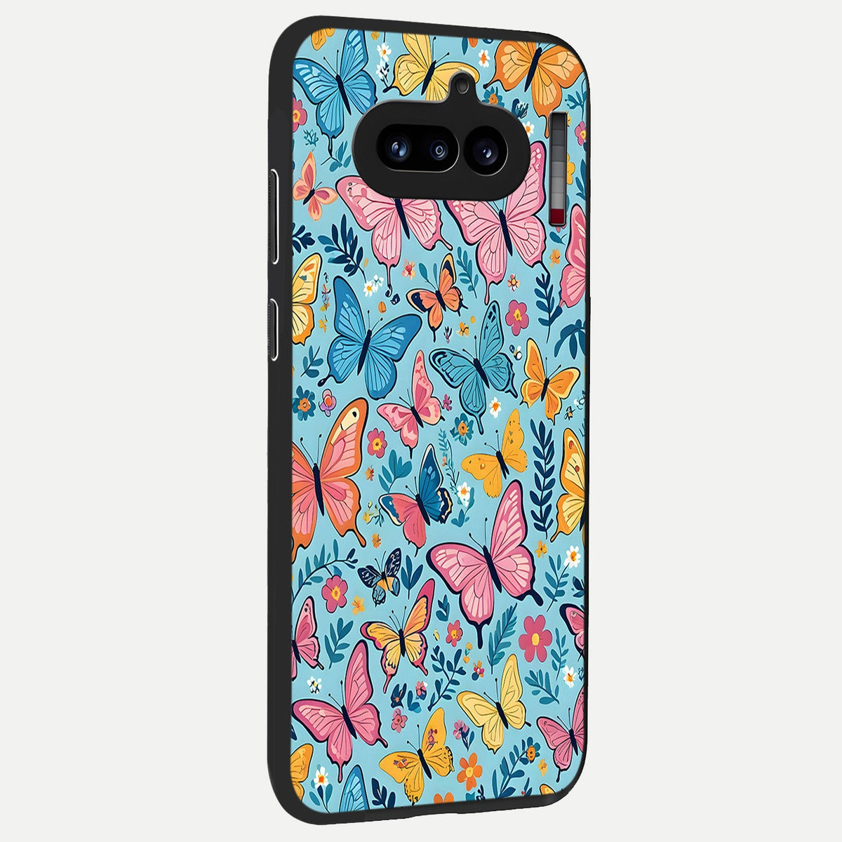  Spring Wing Garden back cover For Nothing Phone 4A slim fit glass case with vibrant aesthetic design